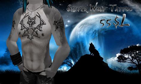 Second Life Marketplace - Silver Tattoo wolf