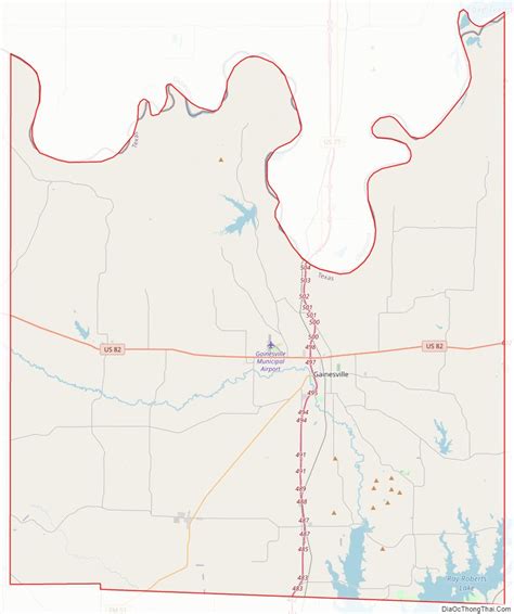 Map of Cooke County, Texas - Thong Thai Real