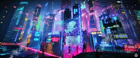 Ultrawide 21:9 wallpaper collection (3440+, updated regularly) | Cyberpunk city, Neon wallpaper ...