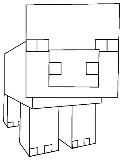 Step 9 : Drawing Pig From Minecraft in Easy Steps Lesson