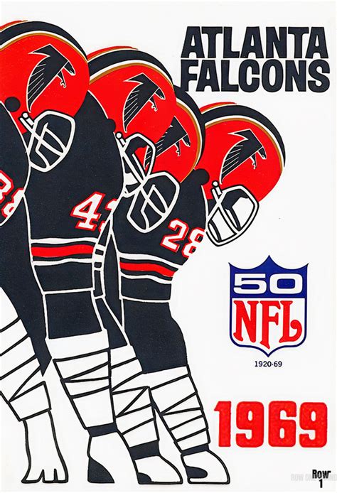 1969 Atlanta Falcons Throwback Art - Row One Brand