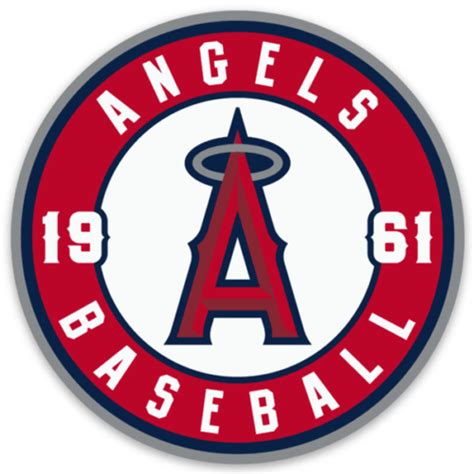 LA Angels Halo Logo Type MLB Baseball Die-Cut Round MAGNET | eBay