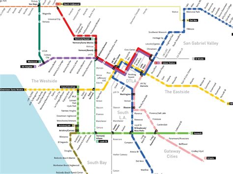 Public Transportation Los Angeles Map - Amanda Marigold