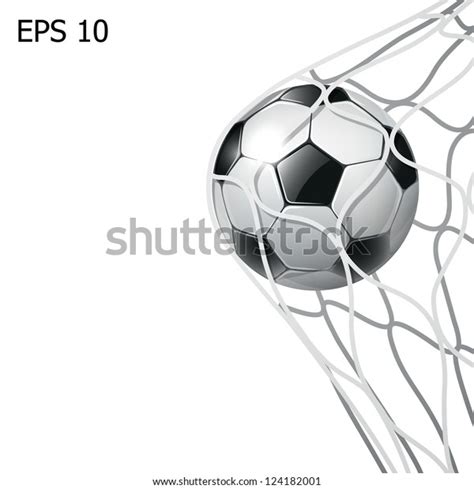 Isolated Soccer Ball Goal Net Eps10 Stock Vector (Royalty Free) 124182001