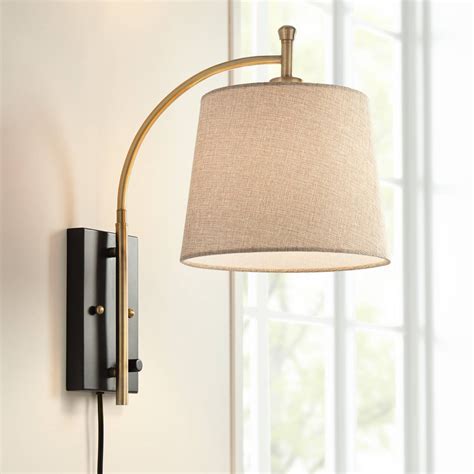 Brass - Antique Brass, Plug-In Wall Lamps | Lamps Plus