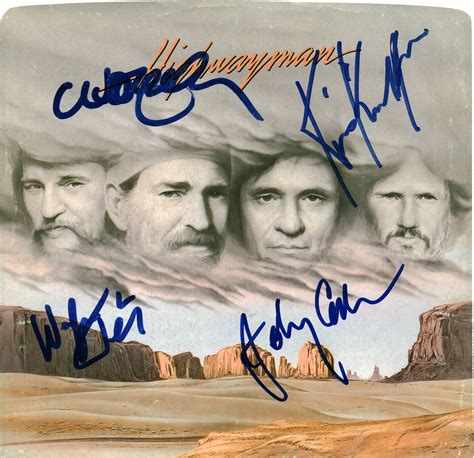 Lot Detail - The Highwaymen RARE Group Signed 7-Inch Album Sleeve w ...