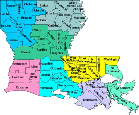 Louisiana Parish Map