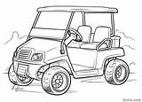 19 Golf Cart Coloring Pages Featuring Top Selling Models sketch template