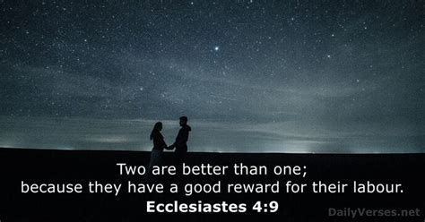 Ecclesiastes 4:9 - Bible verse (KJV) - DailyVerses.net