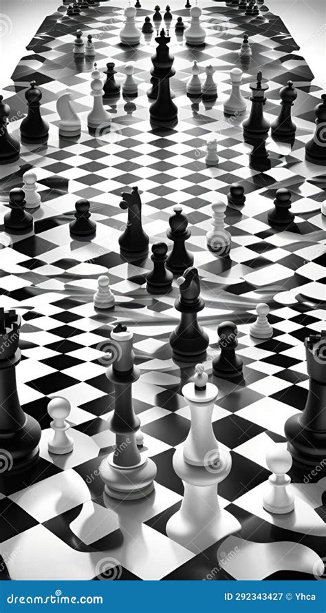 A Classic and Elegant Image of Black and White Chess Pieces on a Board ...