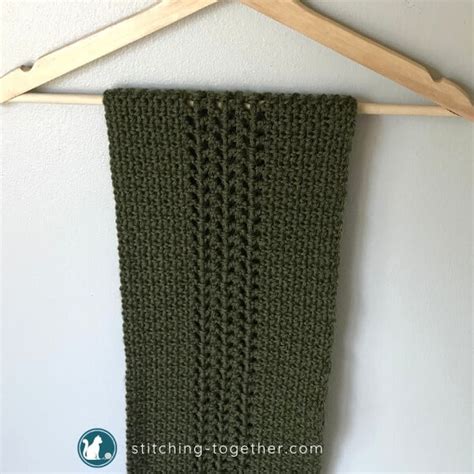 Crochet Moss Stitch Scarf