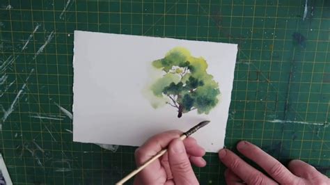 How To Paint A Simple Tree In Watercolour - YouTube