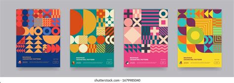 Abstract Bauhaus Geometric Pattern Background Vector Stock Vector (Royalty Free) 1679985040 ...