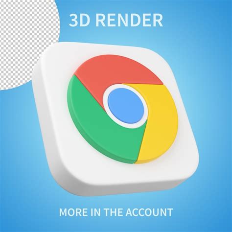 Premium PSD | Google chrome icon 3d render