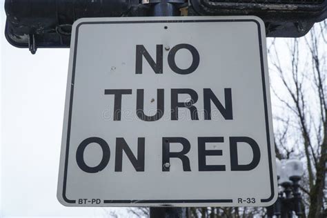 No Turn on Red Sign - BOSTON , MASSACHUSETTS - APRIL 3, 2017 Editorial Photography - Image of ...