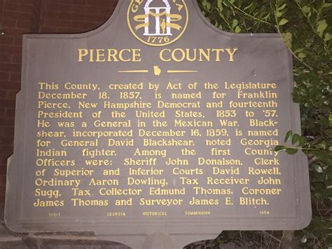 Pierce County Historic Sign. Blackshear GA. Paul Chandler November 2016 ...