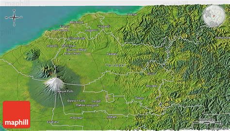 Satellite 3D Map of Whangamomona