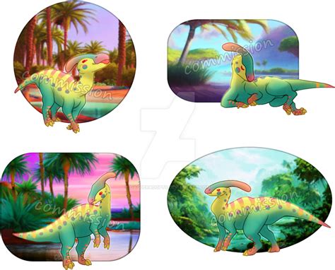 Parasaur YCH Set by DaggerAdopts on DeviantArt