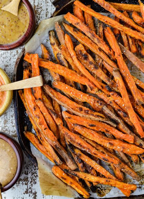 Crispy Sweet Potato Fries with Dipping Sauces - Linger