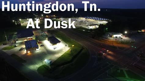 Aerial Video - Huntingdon, Tennessee at Dusk - YouTube