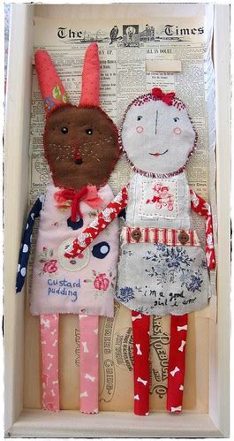 rag dolls ready to be framed | inspired by julie arkell | Flickr