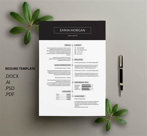 15 One Page Resume Templates to Fill-in & Download