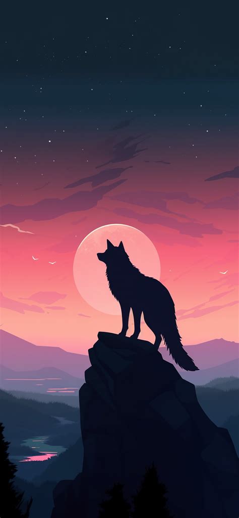 Wolf & Sunset Aesthetic Wallpapers - Wolf Wallpapers for iPhone