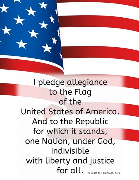 saying the pledge of allegiance – pledge of allegiance printable – Brapp