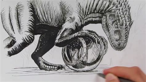 Jurassic World Indominus Rex Drawing - Hanpei