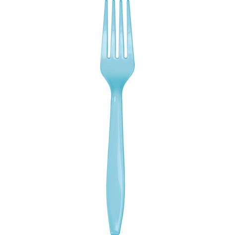 Pastel Blue Premium Plastic Forks