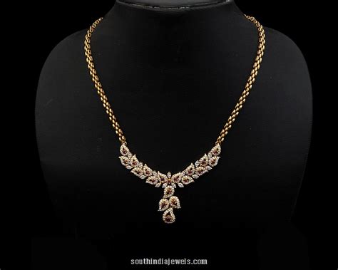 Diamond Necklace Design from Nathella Jewellery ~ South India Jewels