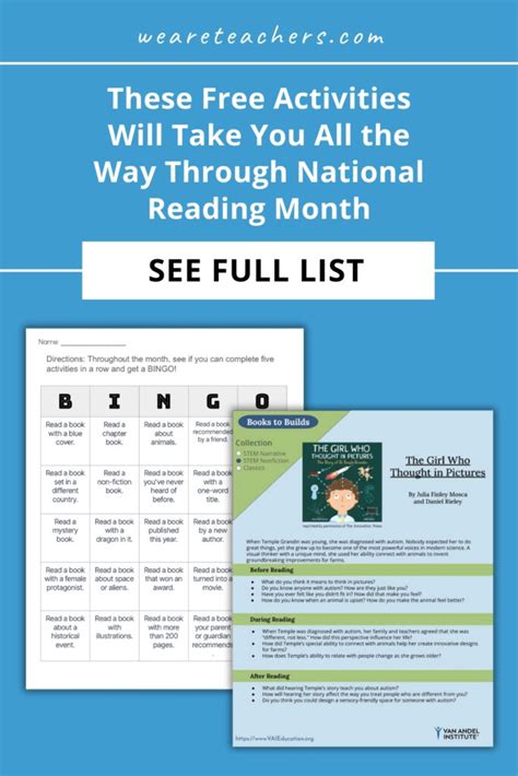 Free Activities for National Reading Month