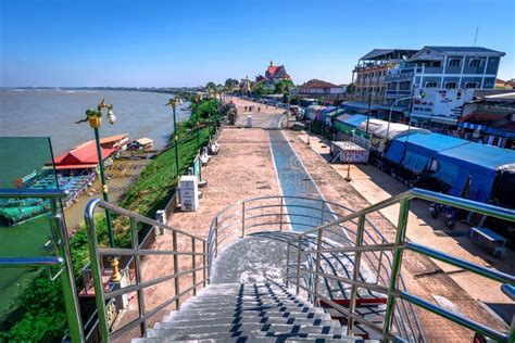 NONGKHAI, THAILAND-DECEMBER 12,2021:Panoramic View of the Mekong River ...