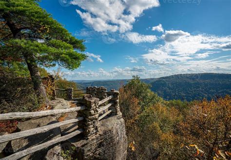 Coopers Rock state park overlook over the Cheat River in West Virginia with fall colors 11974019 ...