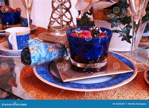 Dining table set up stock image. Image of interior, fashion - 2325267