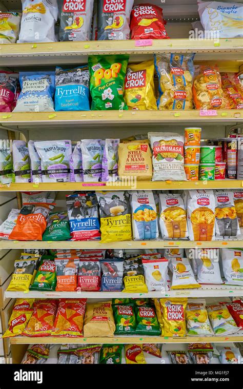 ROME, ITALY - CIRCA NOVEMBER 2017: stalls filled with snacks are seen ...