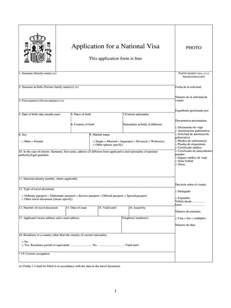 Spain national visa application form: Fill out & sign online | DocHub