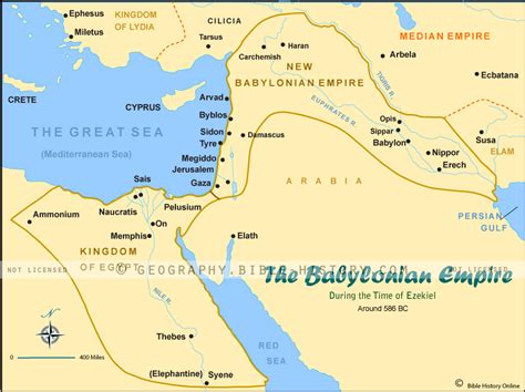 The Babylonian Empire - Bible Maps | Bible history, Bible mapping, Map