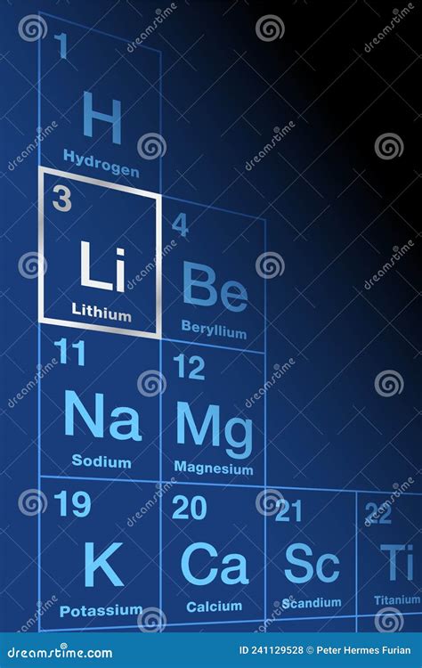 Lithium Chemical Element Periodic Table Symbol Stock Photography | CartoonDealer.com #136531406