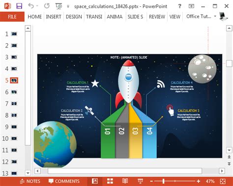 Animated Space PowerPoint Template