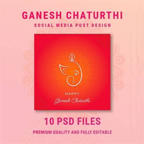 Happy Ganesh Chaturthi Wishes Banner PSD – Ganesh Chaturthi PSD ...