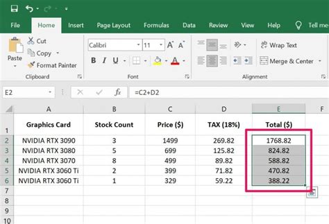 How to Apply A Formula to An Entire Column in Excel - WinCope