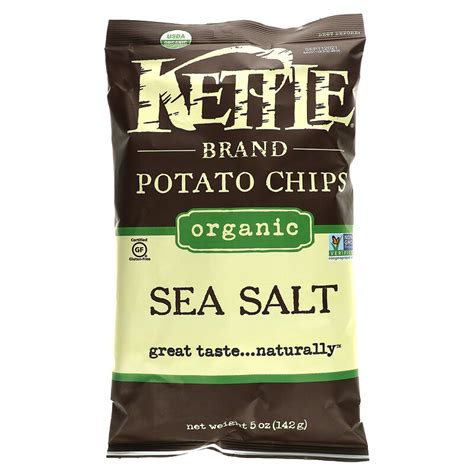 Kettle Foods, Organic Potato Chips, Sea Salt, 5 oz (142 g) - iHerb