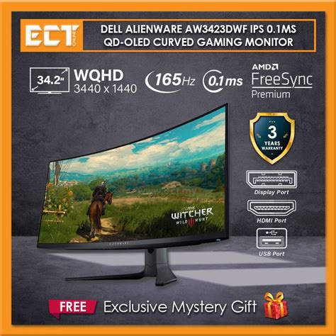 Dell Alienware AW3423DWF 34.18" AMD FreeSync IPS 0.1MS QD-OLED (3440 x ...