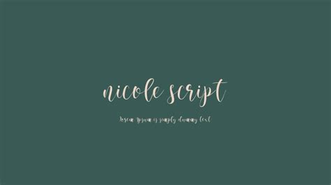 nicole script Font : Download Free for Desktop & Webfont