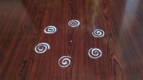 Easy and simple beginners kolam only 3 dot's - YouTube