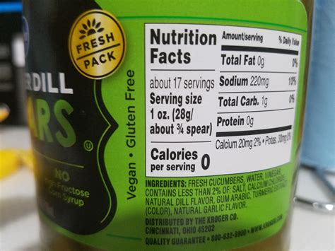 The serving size on these pickles. : r/assholedesign