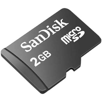 Sandisk 2 GB microSD 2GB MicroSD Class 2 memory card - memory cards (MicroSD, Black, Class 2 ...