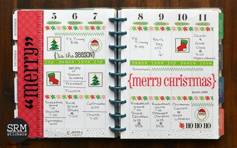 Scrapping with Christine: December Planner Spread