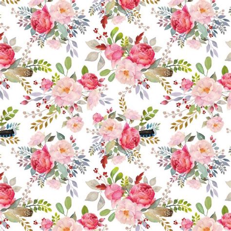 146. Vintage Floral Pink Wallpaper